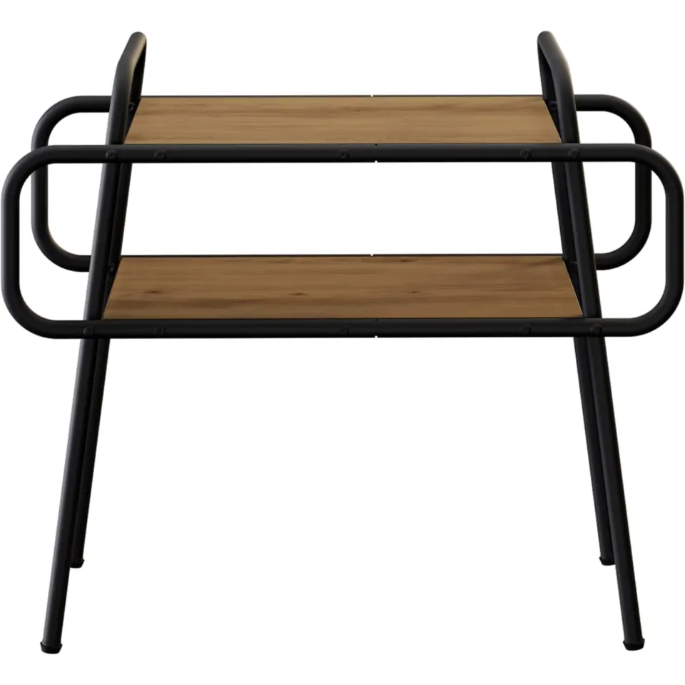 vidaXL Salontafel Artisanaal eiken 60 x 30 x 51 cm Bewerkt hout Bruin