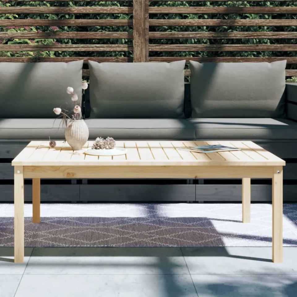 vidaXL Tuintafel 121x82,5x45 cm massief grenenhout bruin, foto 3
