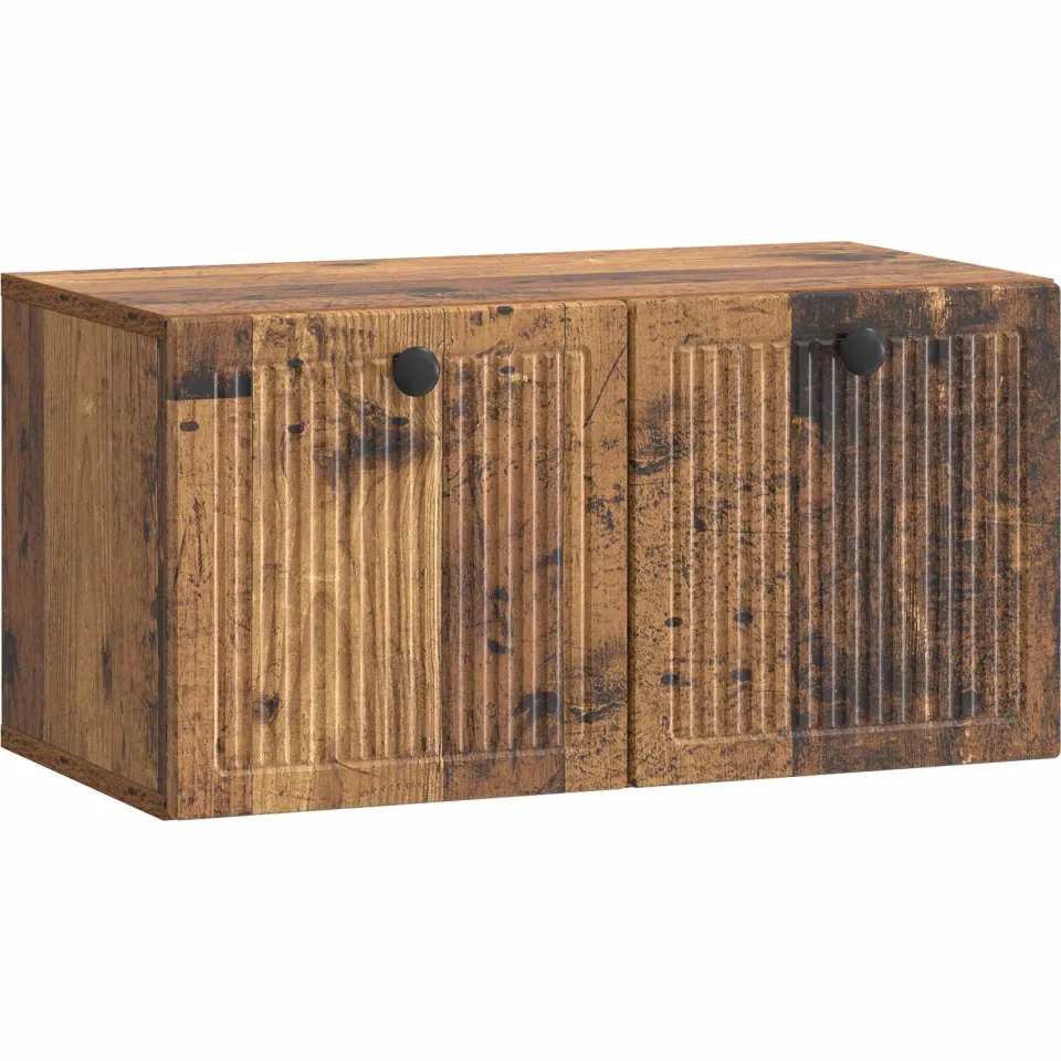 vidaXL Wandbeugel TV-kast 59,5 x 31 x 30 cm Oud hout bruin, foto 3