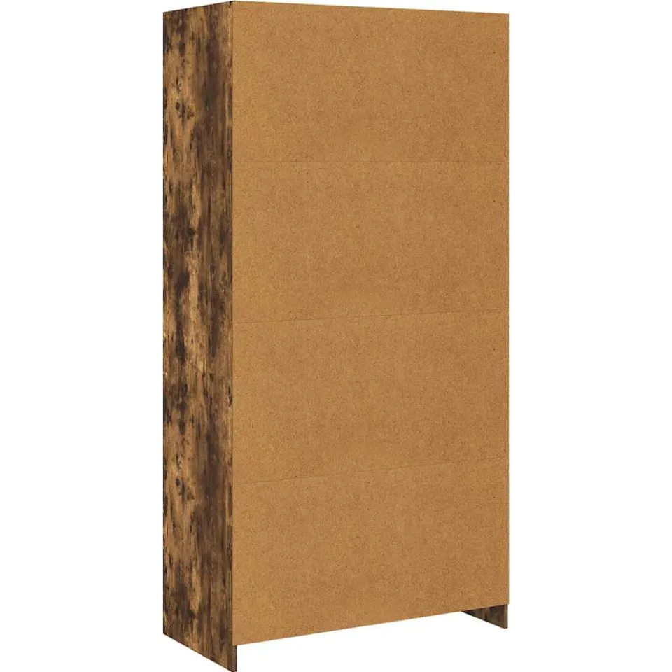 vidaXL Kledingkast 100x50x200 cm bewerkt hout gerookt eikenkleurig, foto 4