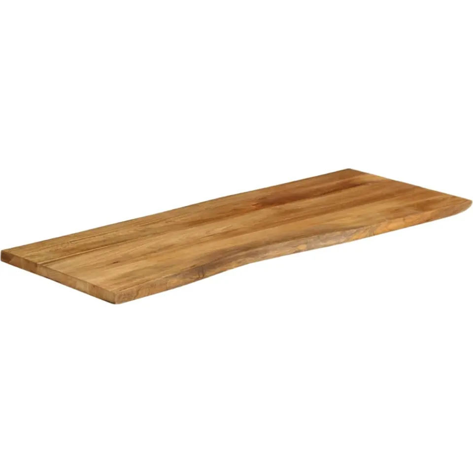 vidaXL Tafelblad met natuurlijke rand 140x60x3,8 cm massief mangohout bruin