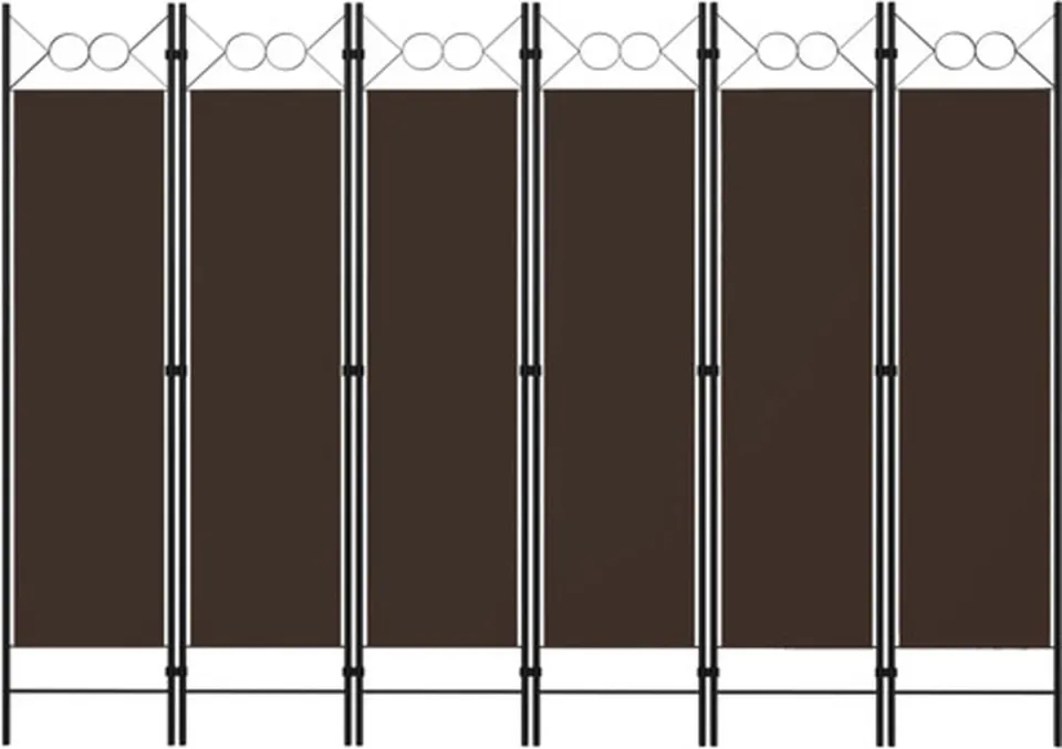 vidaXL Kamerscherm met 6 panelen 240x180 cm bruin, foto 3