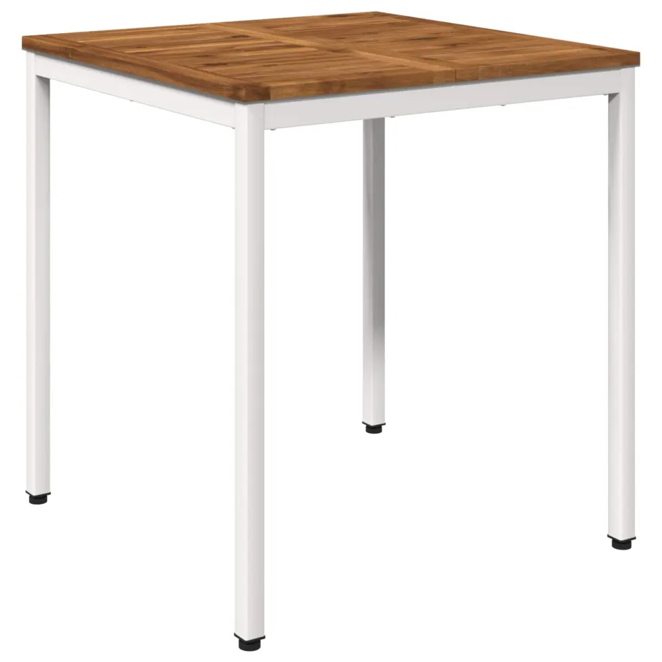 vidaXL Tuindiner tafel NAARDEN Natuurlijk en Wit 70 x 68,5 x 75 cm, foto 3