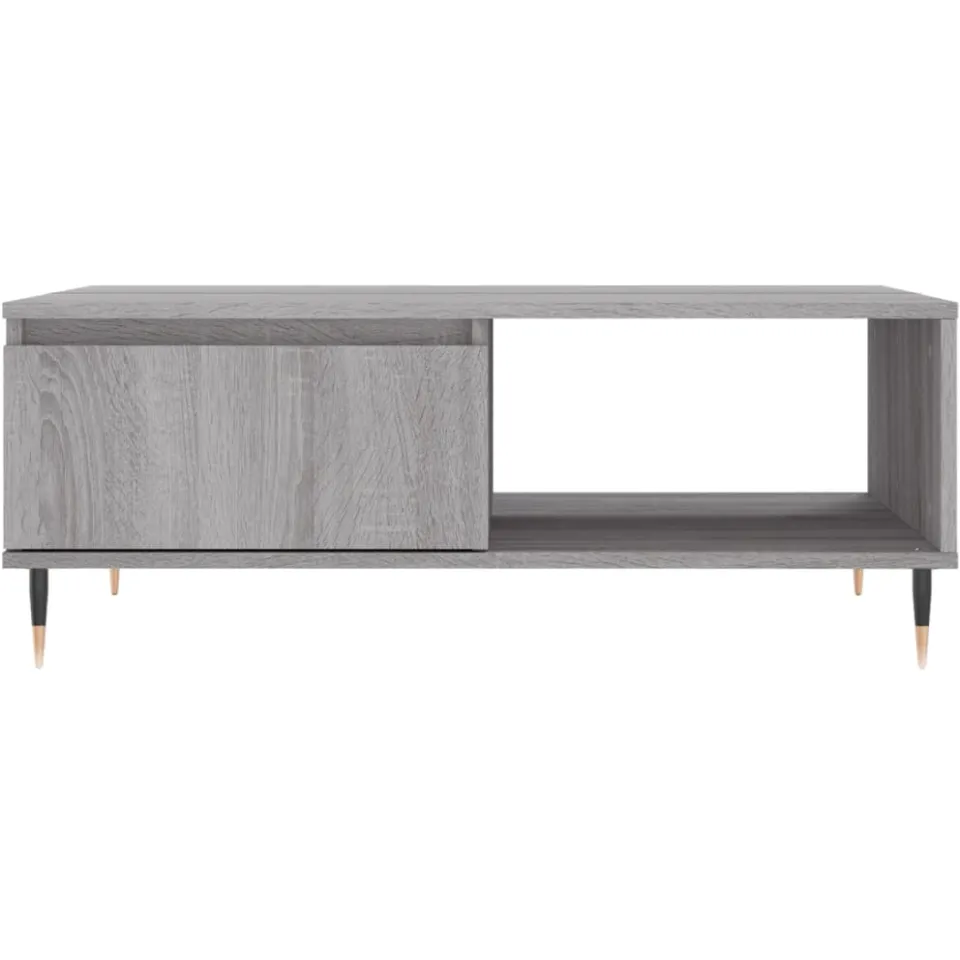 vidaXL Salontafel 90x60x35 cm bewerkt hout grijs sonoma eikenkleurig, foto 3