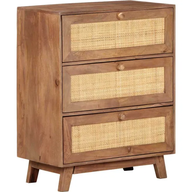 vidaXL Dressoir 61x35x76 cm massief mangohout Bruin