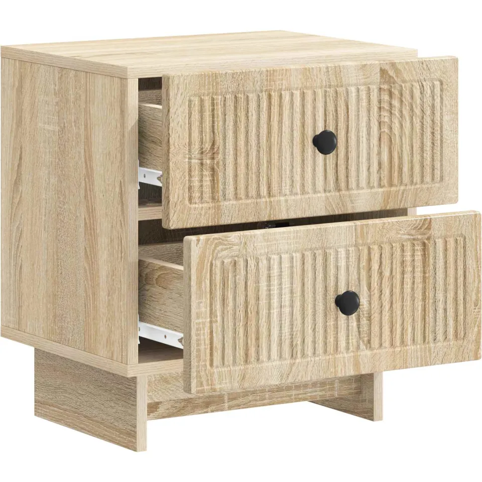 vidaXL Nachtkastje Sonoma Eiken 43 x 34,5 x 47,5 cm Bewerkt hout, foto 3