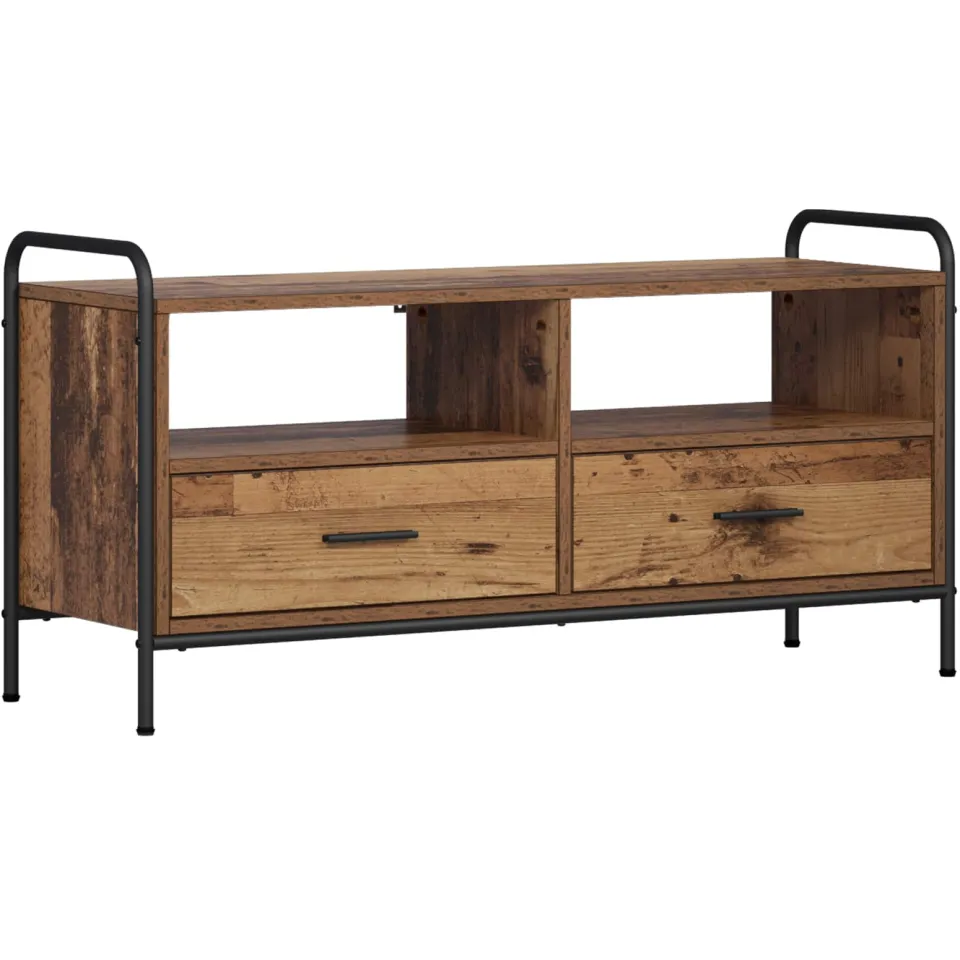 vidaXL Tv-meubel 67,5 x 33 x 50 cm Oud hout Bewerkt hout bruin, foto 3