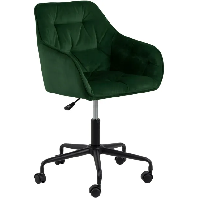 Bendt Loren velvet bureaustoel groen