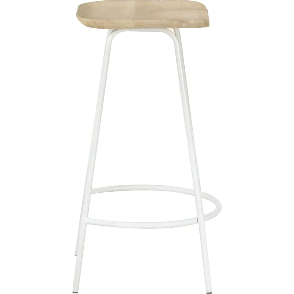 vidaXL Barkrukken 4 st massief mangohout beige, foto 3