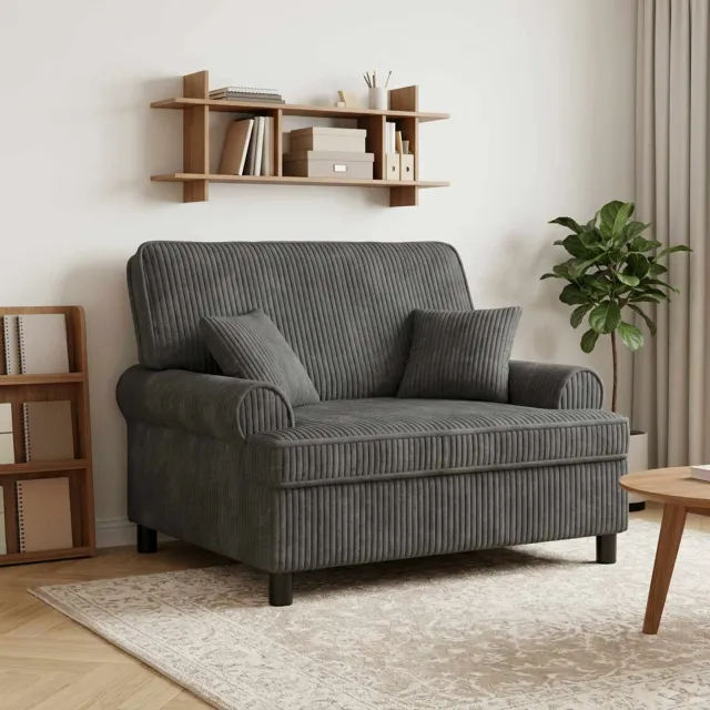 vidaXL XXL fauteuil met kussens Lichtgrijs 1,5 Lijnen Stof