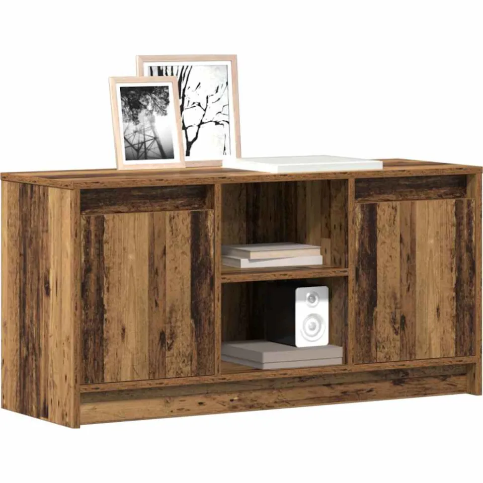 vidaXL TV Eenheden 100 x 34 x 50 cm Bruin Bewerkt hout, foto 3