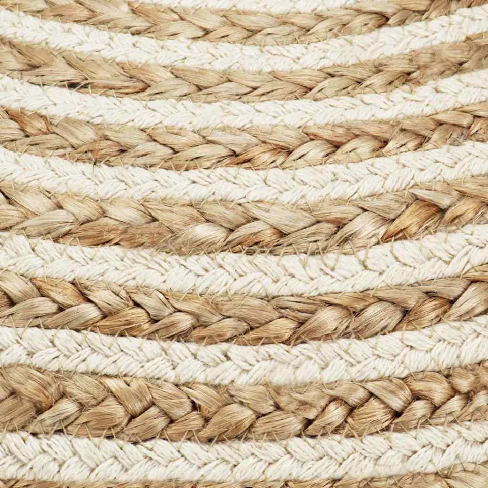 vidaXL Poef handgemaakt 45x30 cm jute bruin, foto 4