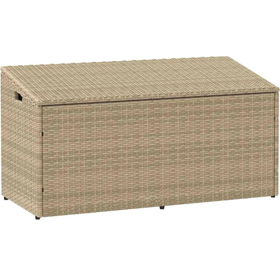 vidaXL Tuinbox beige 110x50x58 cm poly rattan, foto 3