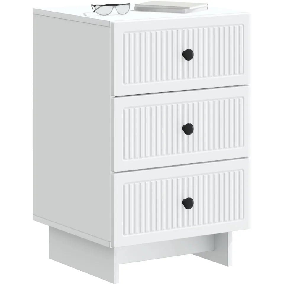 vidaXL Nachtkastje met lade Wit 43 x 41 x 66,5 cm Bewerkt hout