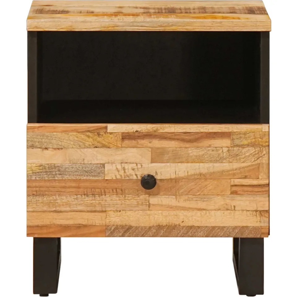 vidaXL Bed kast 2 st Bruin 40 x 33 x 46 cm Massief Mango Hout, foto 4