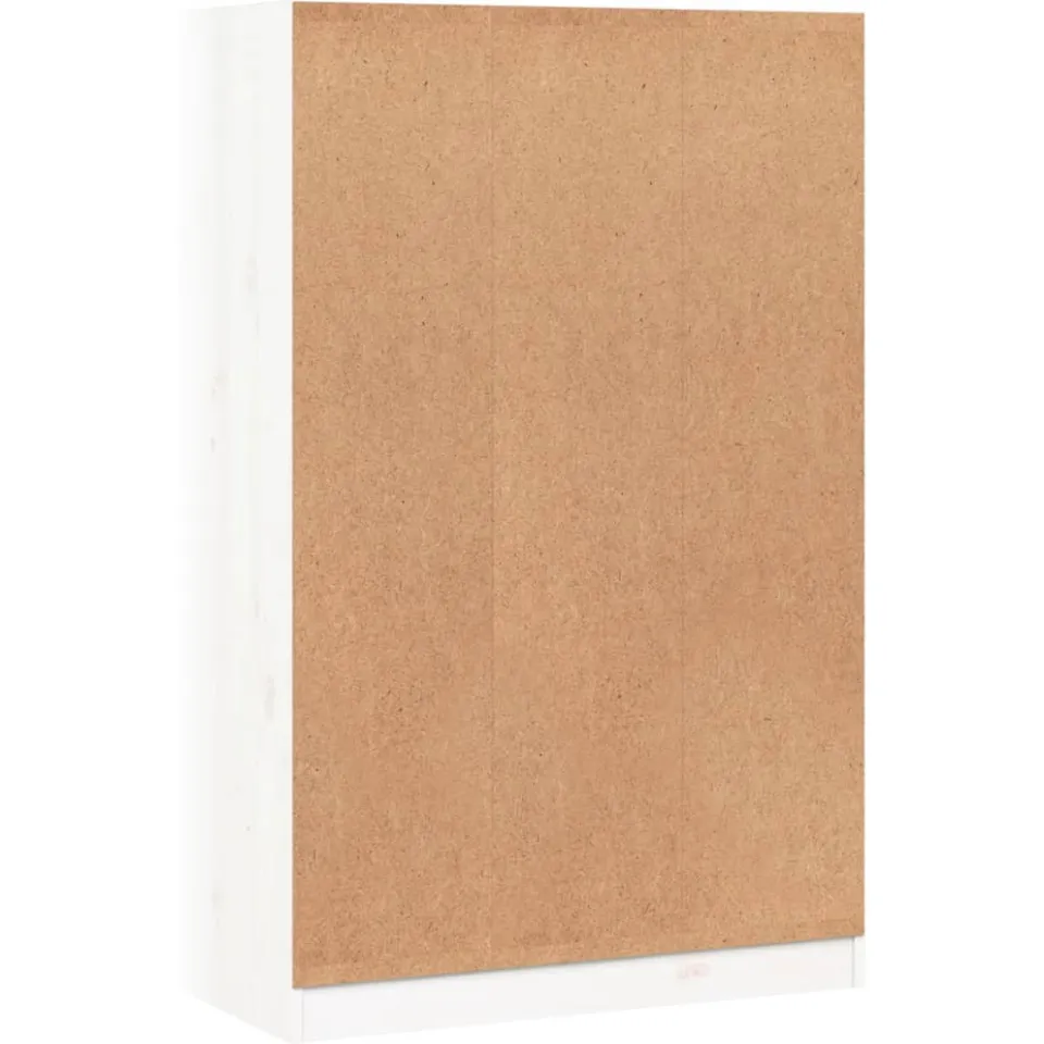 vidaXL Boekenkast 70x33x110 massief grenenhout wit, foto 4
