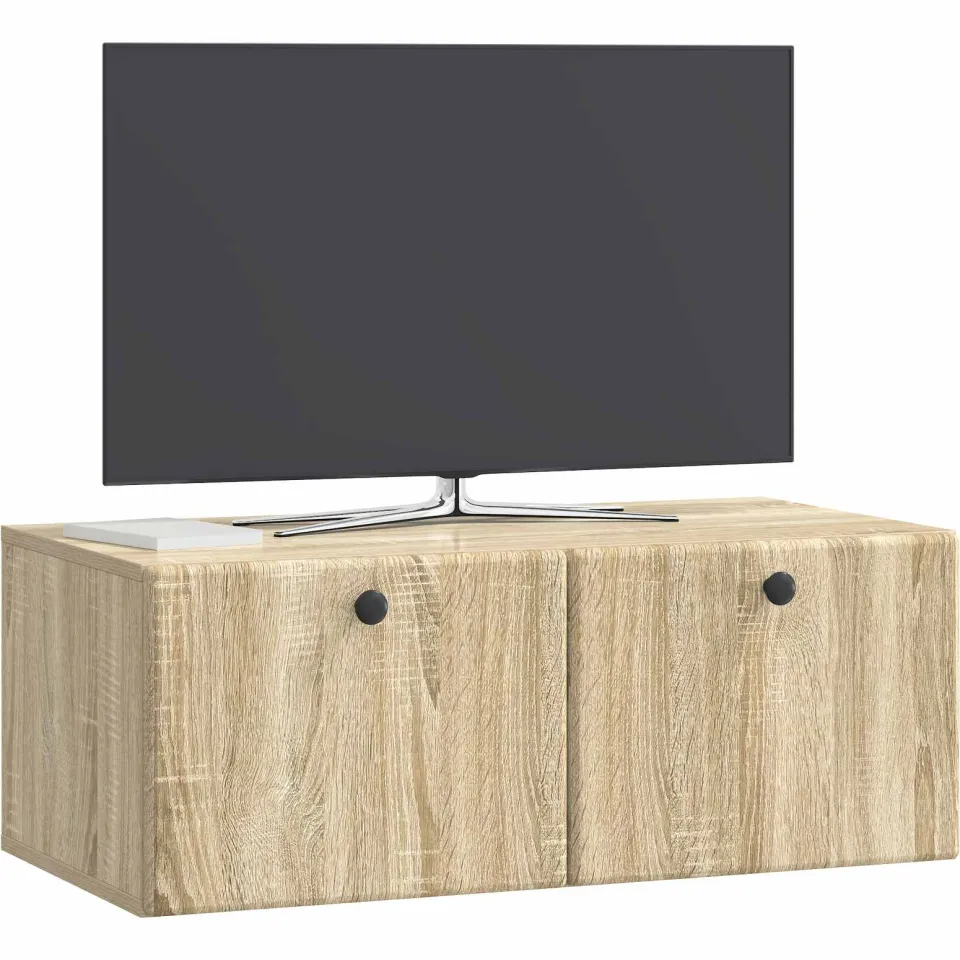 vidaXL Wandbeugel TV-kast 78,5 x 41 x 30 cm Sonoma Eiken Bewerkt hout Bruin