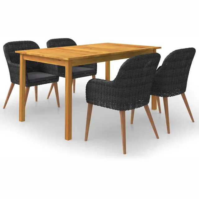 vidaXL 5-delige Tuinset zwart, foto 2
