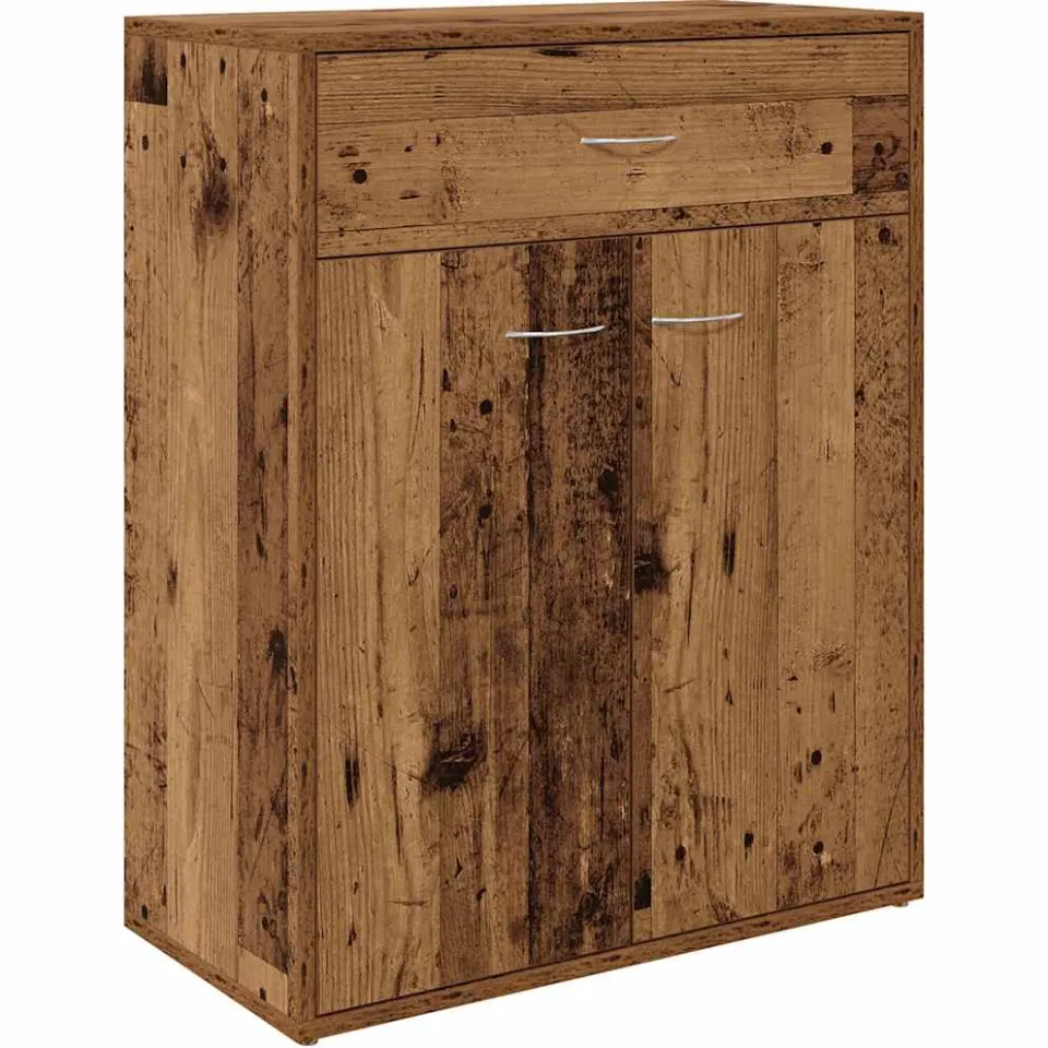 vidaXL Dressoir 60x30x75 cm bewerkt hout oud houtkleurig bruin, foto 3