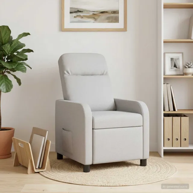 vidaXL Relaxfauteuil Wolkengrijs Stof grijs