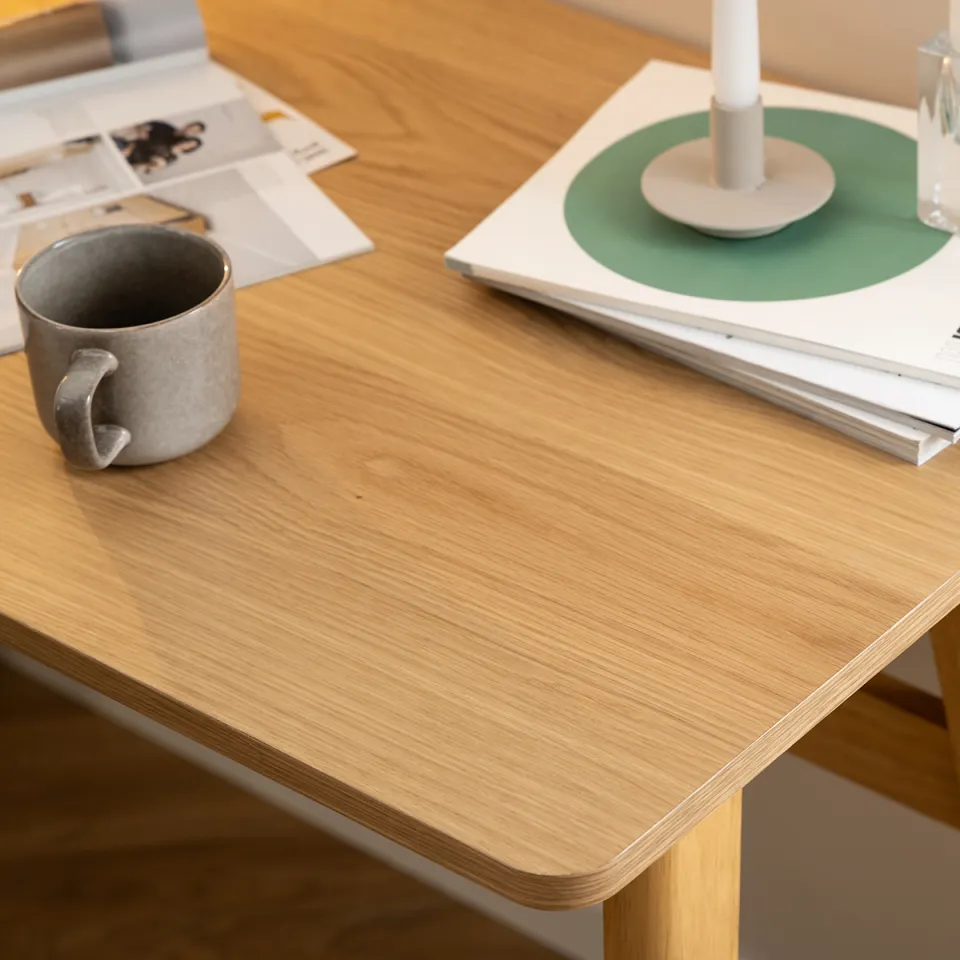 Lisomme Lisanna houten bureau naturel - met lade - 120 x 60 cm, foto 5