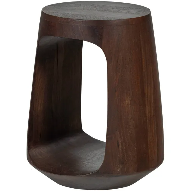 WOOOD Bayo Bijzettafel - Mangohout - Bruin/Walnoot - 45x33x33 walnut