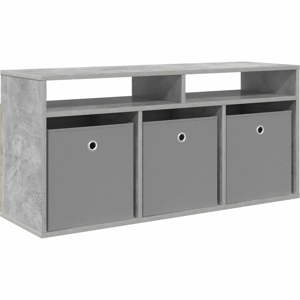 vidaXL Laagkast met lade Beton Grijs 102 x 32 x 48,5 cm, foto 3