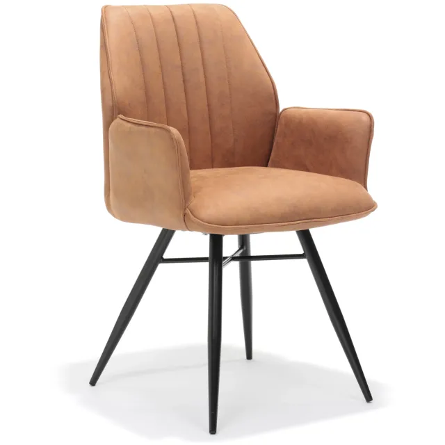armstoel Puk cognac Bruin