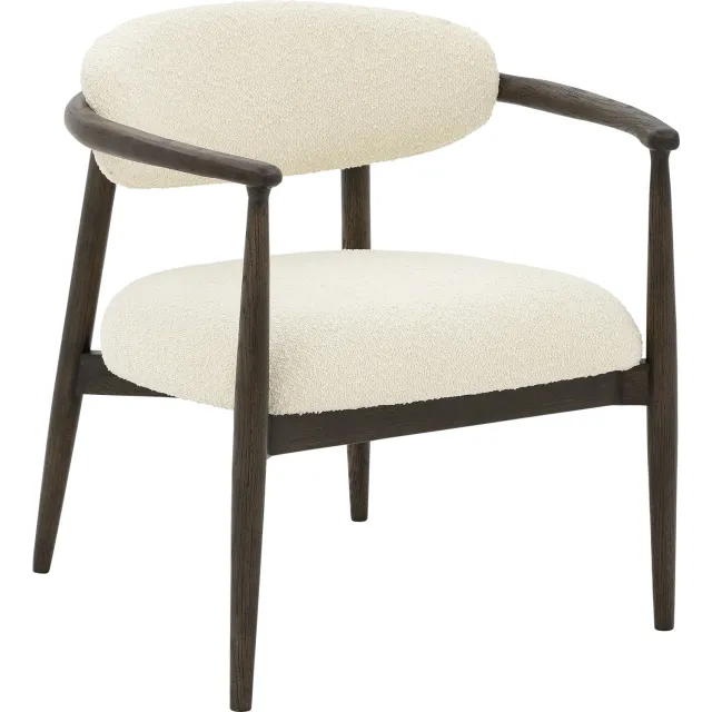 Goossens Fauteuil Diede, Fauteuil boucle beige