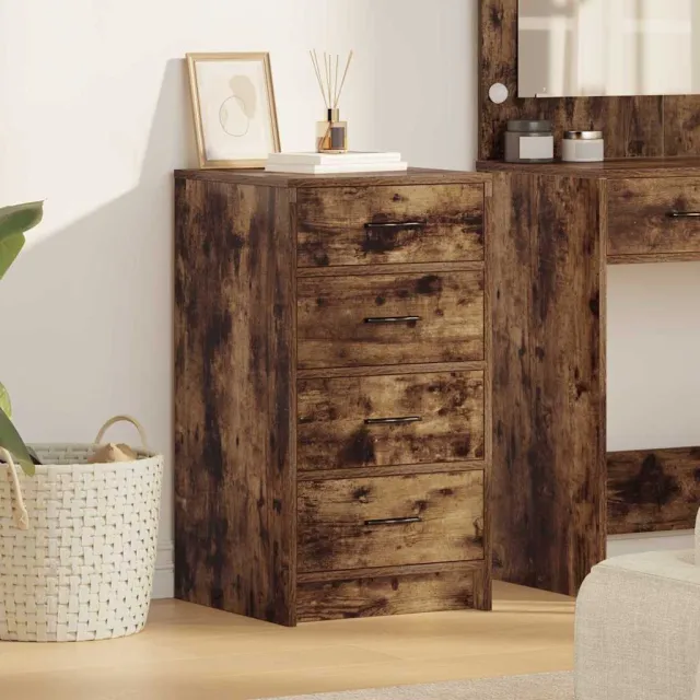 vidaXL Dressoir Gerookt eiken 40 x 41 x 75 cm Bewerkt hout Bruin
