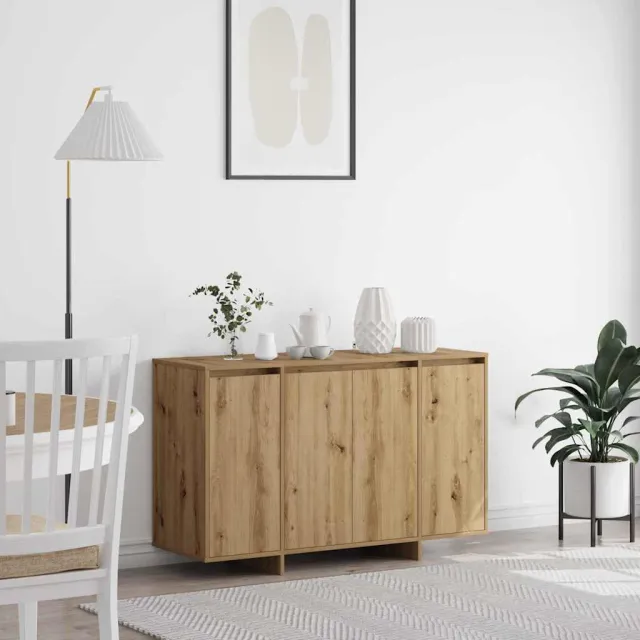 vidaXL Dressoir Artisan Eiken 120 x 41 x 75 cm Bewerkt hout, foto 2
