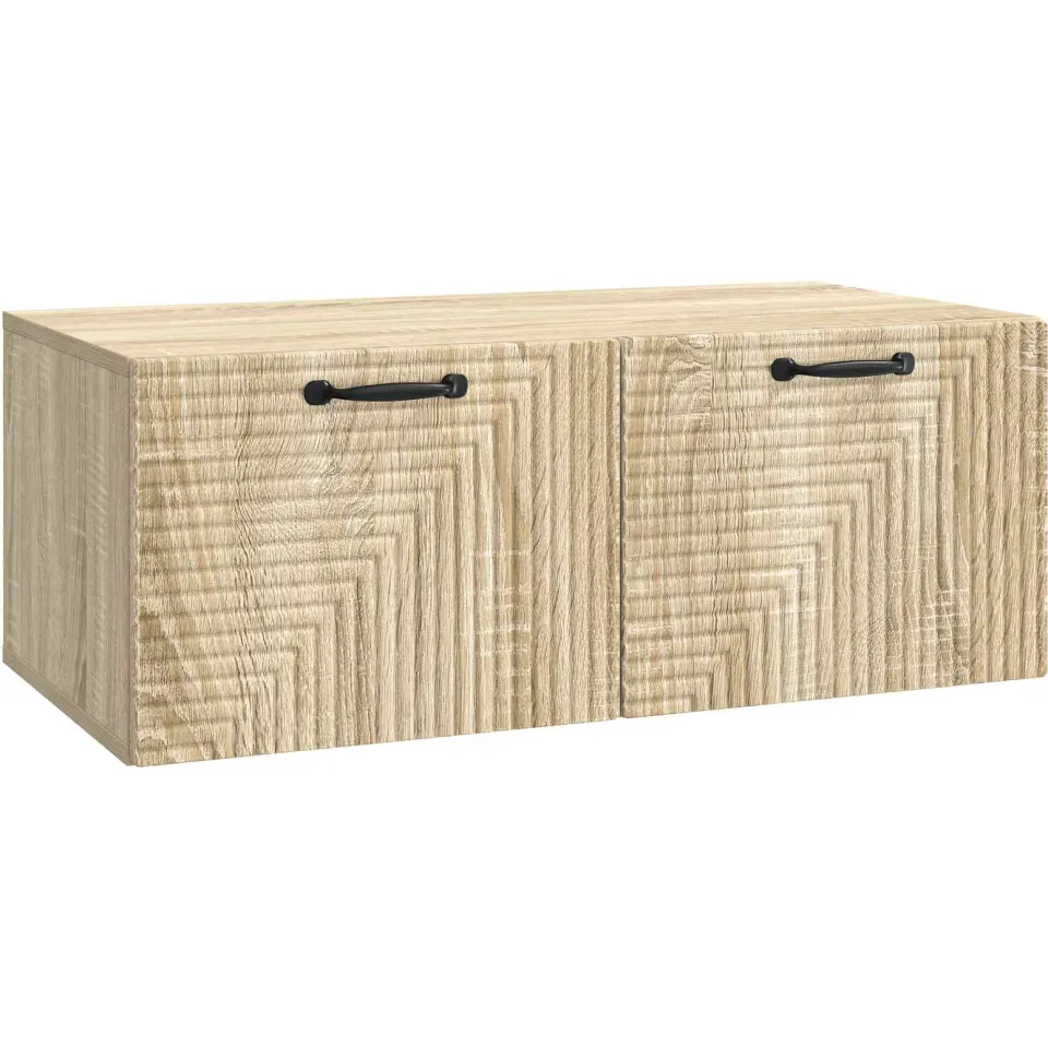 vidaXL Wandbeugel TV-kast Sonoma Eiken 78,5 x 41 x 30 cm Bewerkt hout Bruin