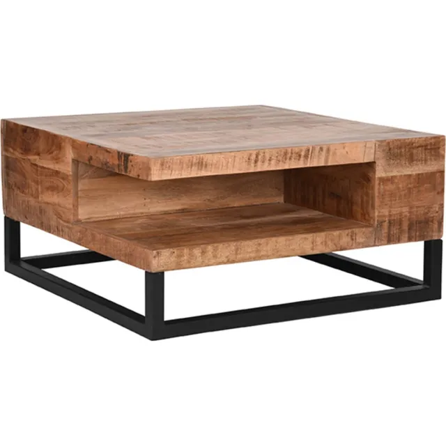LABEL51 Cube Salontafel - Bruin - Hout - 80 cm