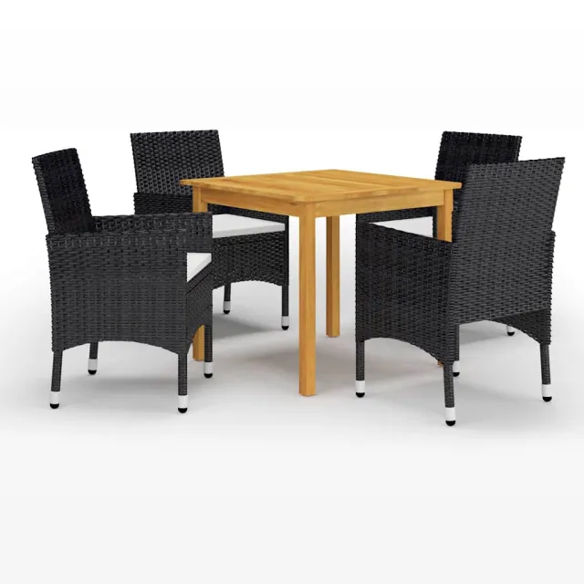 vidaXL 5-delige Tuinset zwart, foto 2