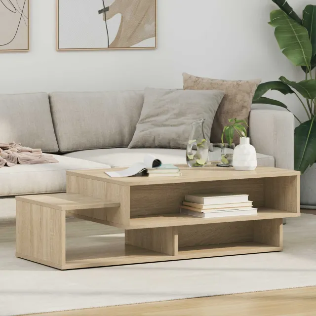vidaXL Salontafel Sonoma Eiken 105 x 50 x 32,5 cm Bewerkt hout, foto 2