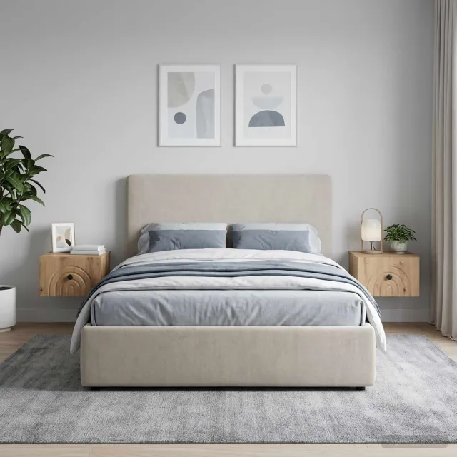vidaXL Wandbeugel Bedkast 2 st Artisanaal eiken 33 x 34,5 x 20 cm, foto 2