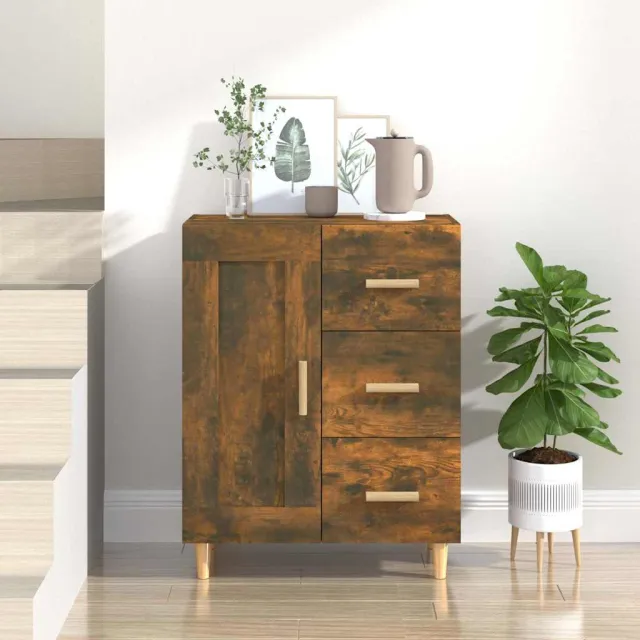 vidaXL Dressoir 69,5x34x90 cm bewerkt hout gerookt eikenkleurig, foto 2