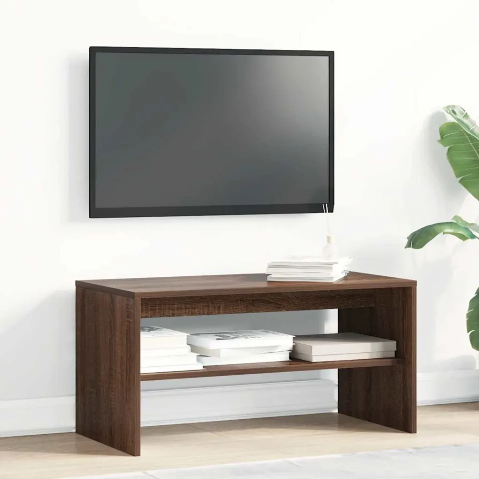 vidaXL Tv-meubel 80x40x40 cm bewerkt hout bruin eikenkleur, foto 2