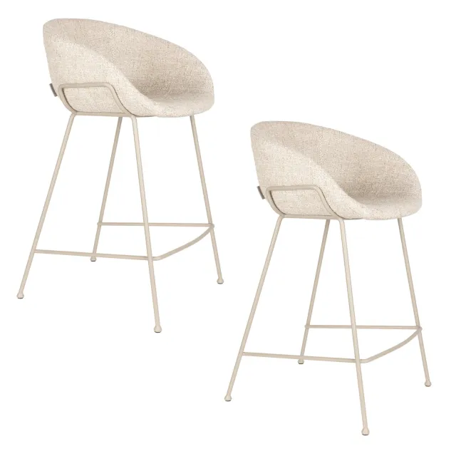 Zuiver Feston barkruk 65 cm beige