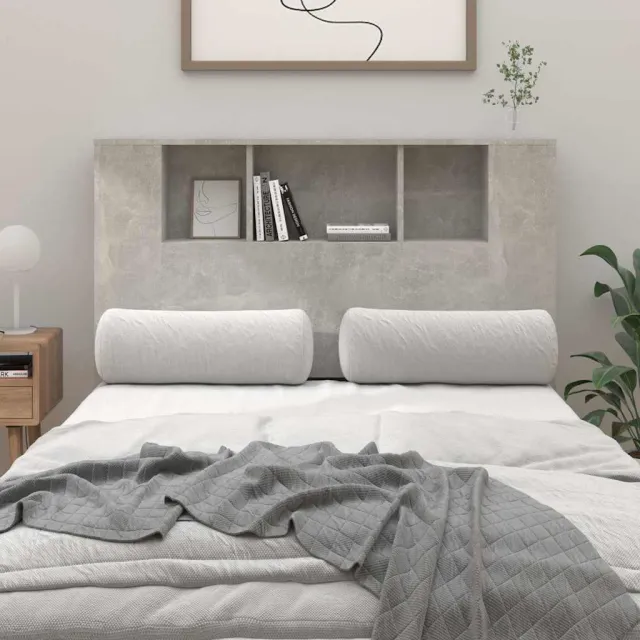 vidaXL Hoofdbordkast 120x18,5x102,5 cm betongrijs