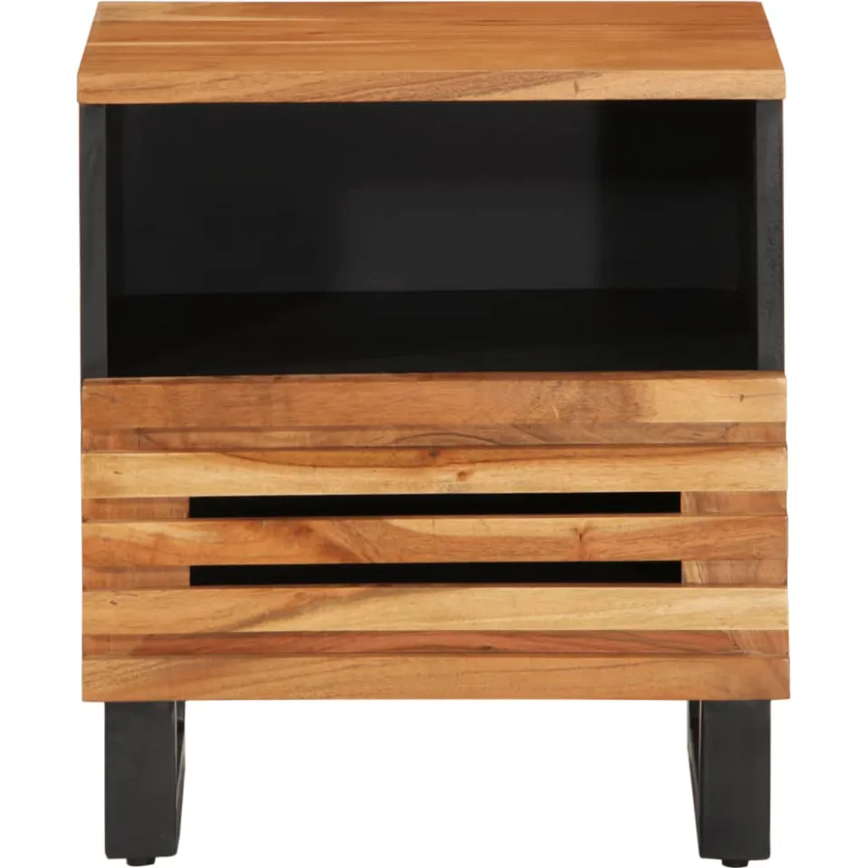 vidaXL Nachtkastje 40x34x46 cm massief acaciahout bruin, foto 4