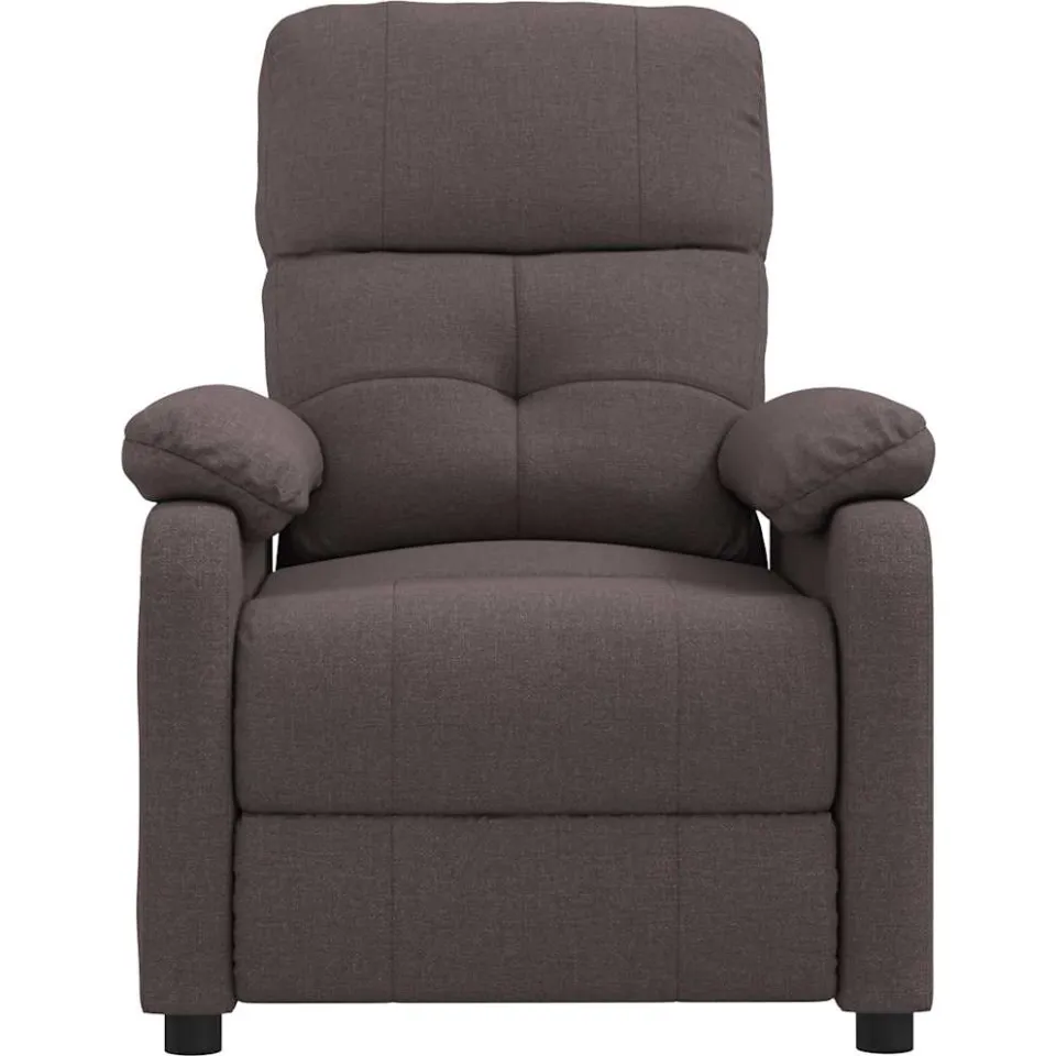 vidaXL Massagestoel stof donkerbruin