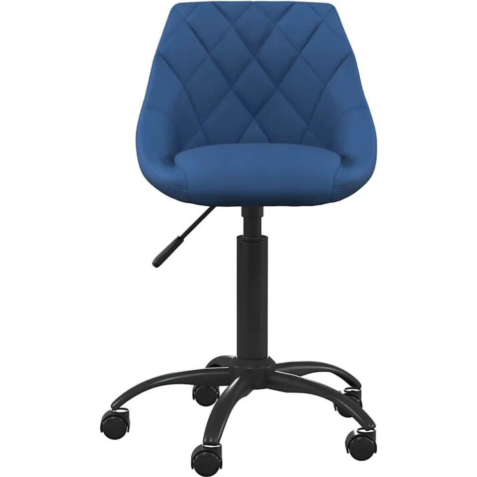vidaXL Eetkamerstoel fluweel blauw