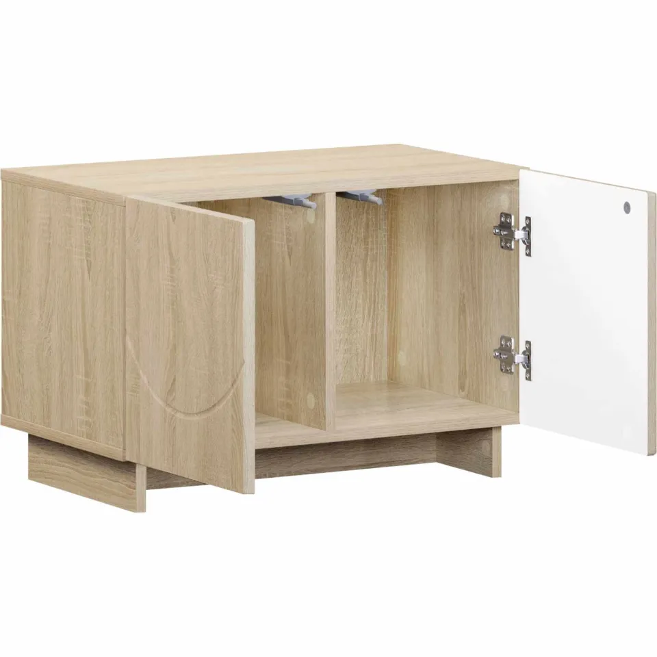 vidaXL tv-meubel 60 x 34.5 x 40 cm Sonoma Eiken Bewerkt hout Bruin
