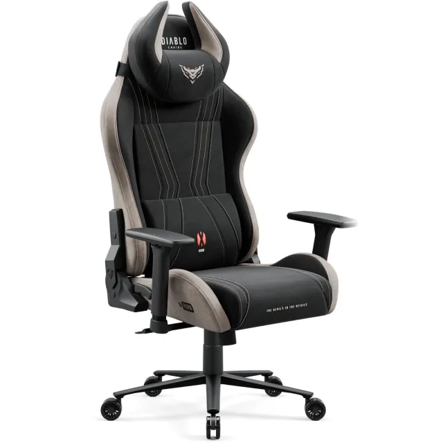 Diablo Chairs Gaming stoel X-Horn 2.0 Bureaustoel verstelbaar - Normale maat - Zwart / Grijs