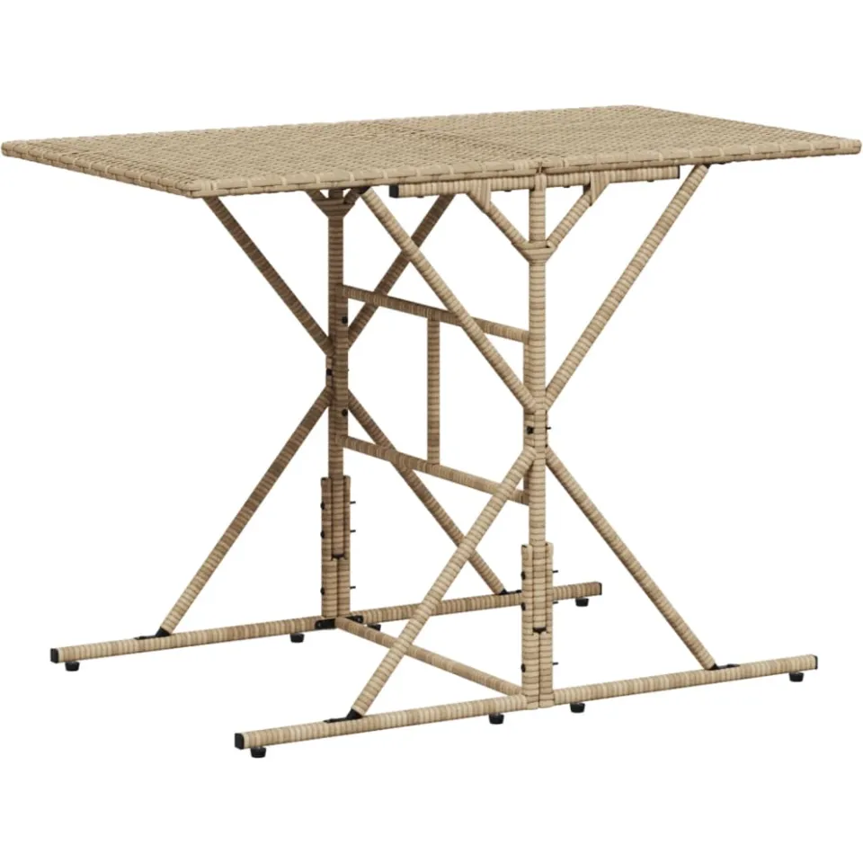 vidaXL 7-delige Tuinset met kussens poly rattan beige, foto 3