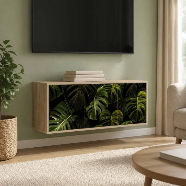 vidaXL Wandgemonteerd tv-meubel ELBURG 102 x 33 x 40 cm Sonoma Eiken, foto 2