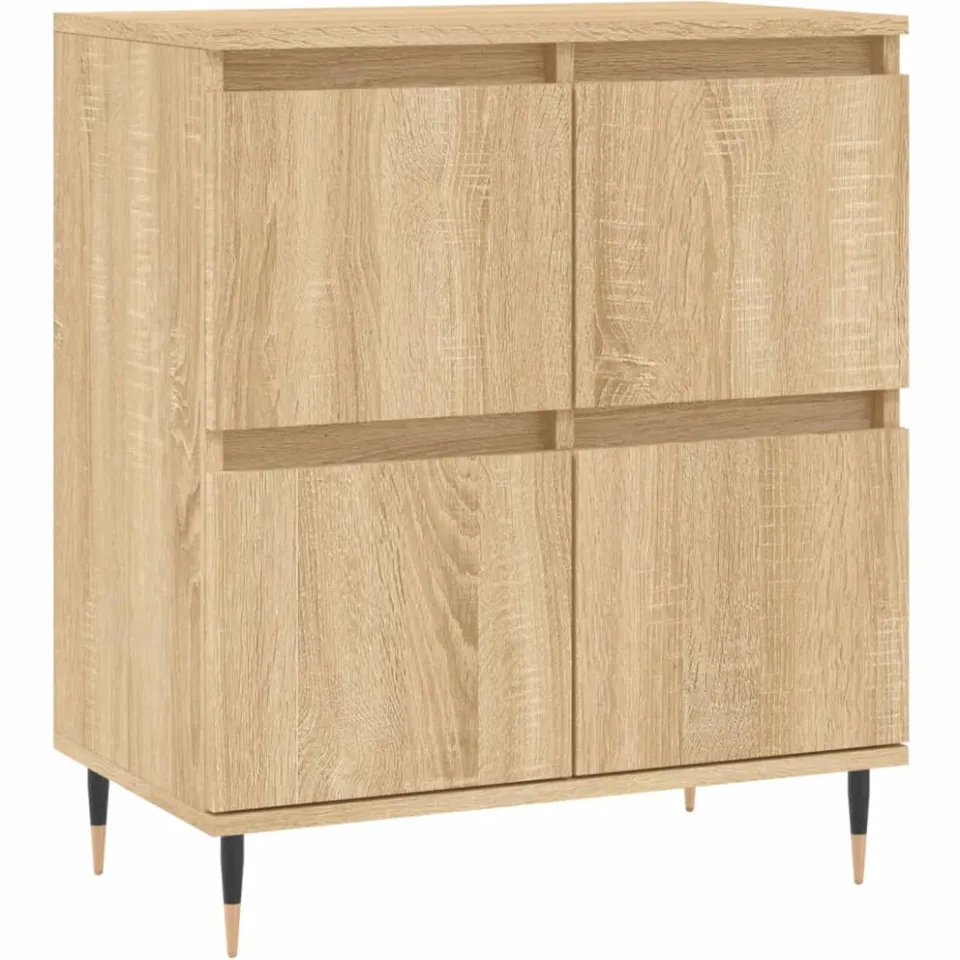 vidaXL Dressoirs 3 st bewerkt hout sonoma eiken, foto 4