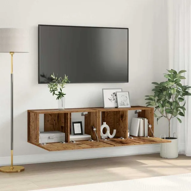 vidaXL Tv-meubelset 2 st Multikleur Bewerkt hout bruin, foto 2