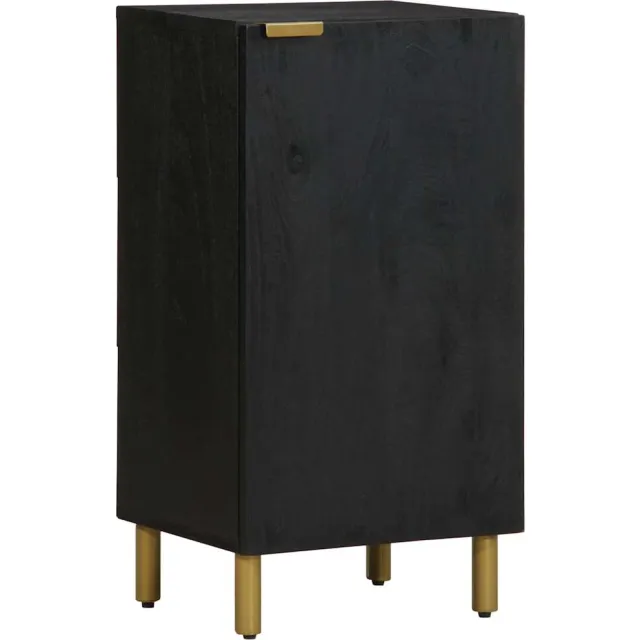 vidaXL Dressoir 40x33x75 cm bewerkt hout zwart